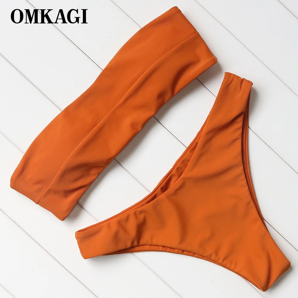 OMKAGI, бикини, бандо, животный принт, женский купальник,, купальник, Maillot De Bain Femme, сексуальный комплект бикини, купальный костюм, пляжная одежда