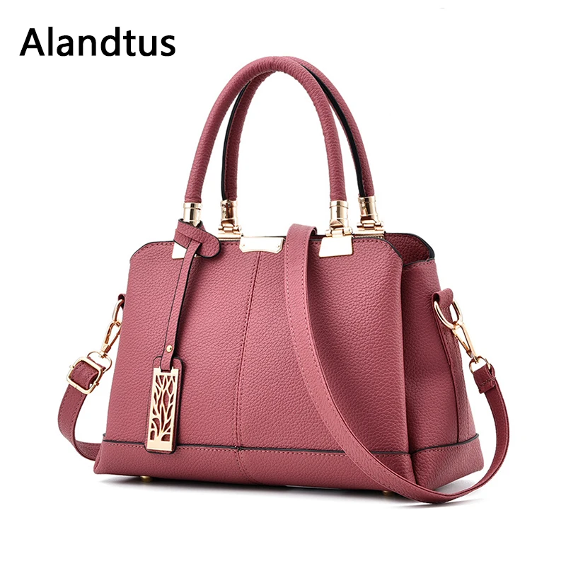 

Alandtus Leather Women Handbags Fashion Female Shoulder Bag Casual Messenger Bags High Quality Lady Crossbody Bags