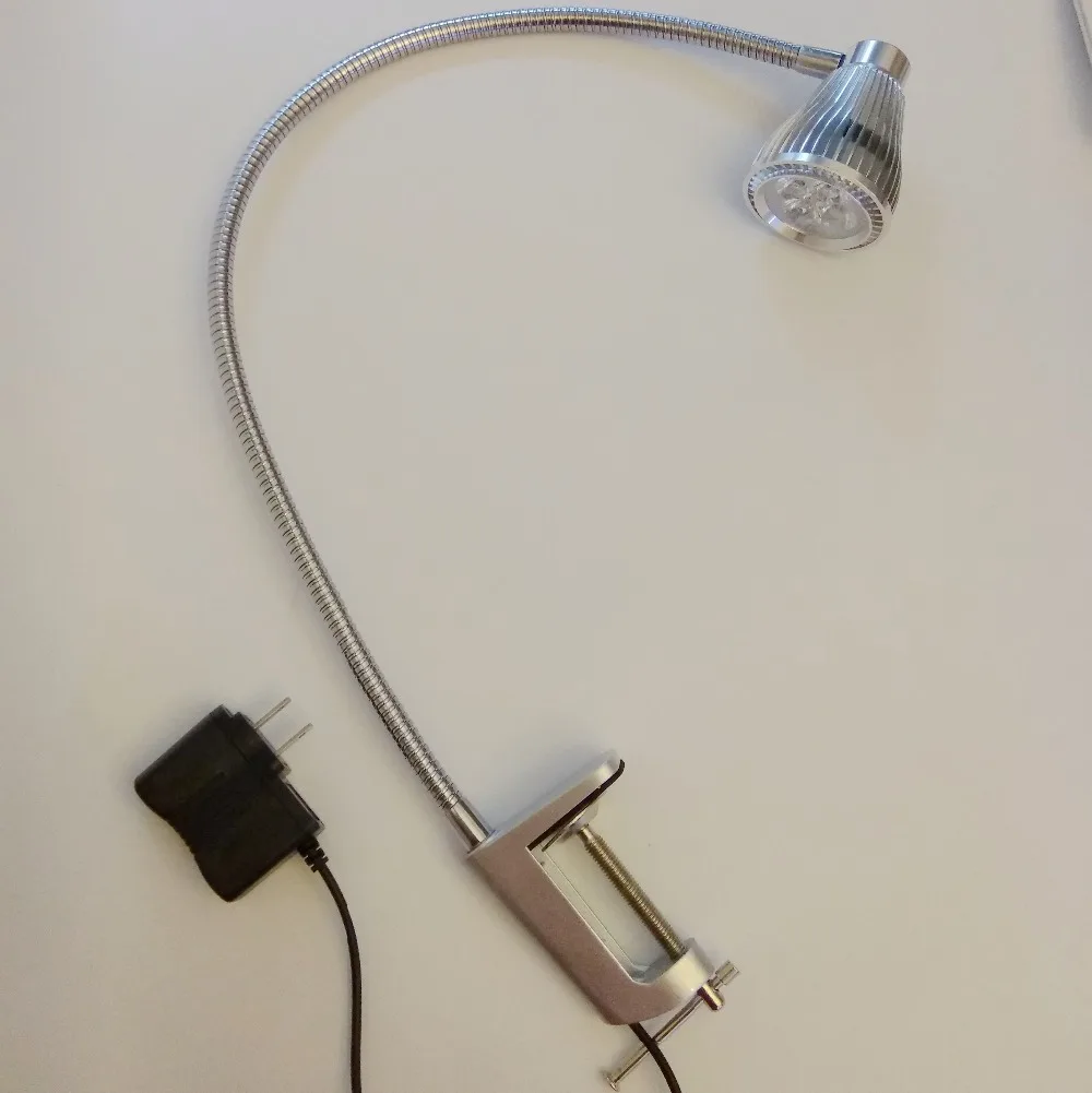 

5W Aliminum Flexible Arm Task Work Lighting For Industrial Machinery G Clamp Button In Head