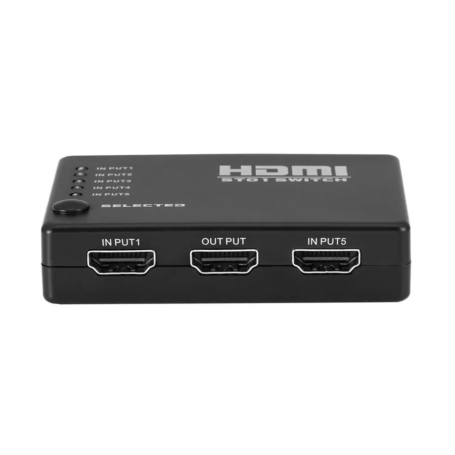 Высокое качество 5 в 1 выход HDMI коммутатор HD видео переключатель Splitter адаптер с USB Мощность кабель для HDTV XBOX DVD проектор 3D 1080 P