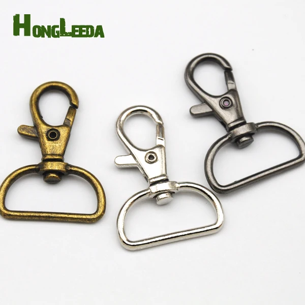 

30pcs/lot 25mm 1 inch Alloy Swivel Clasps Snap Key Hooks DIY Key Chain Ring nickle/black/bronze Free Shipping HK-008