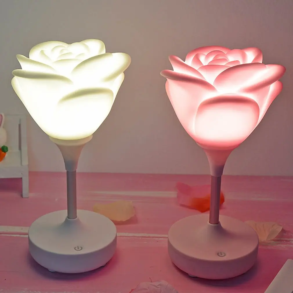 

Rose Night Light for Kids Bed Room Table Lamp Baby Feeding Lamp Glowing Toy for Baby Party Living Room Decorations