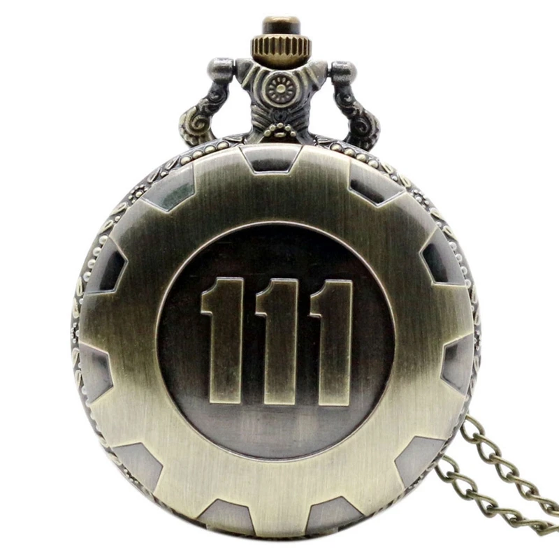 Модная игра Fallout 4 Vault 111 карманные часы с тема стеклянный купол Подвеска Ожерелье