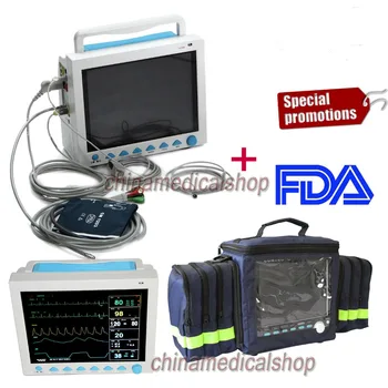 

CE&FDA 12.1" ICU/CCU Multi-Parameter Vital Signs Patient Monitor CONTEC CMS8000+bag