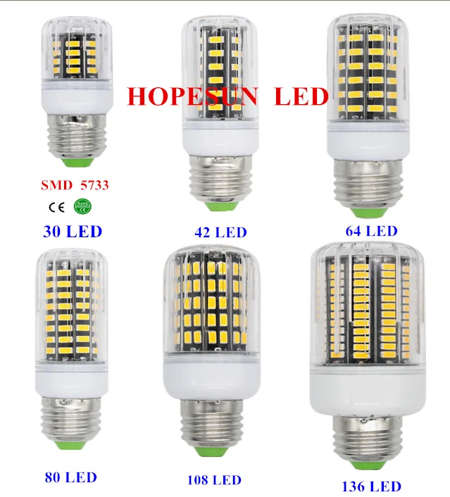 E27 Base Type 110v & 220v Led Lamp Smd5733 Led Bulb Super Bright Led ...