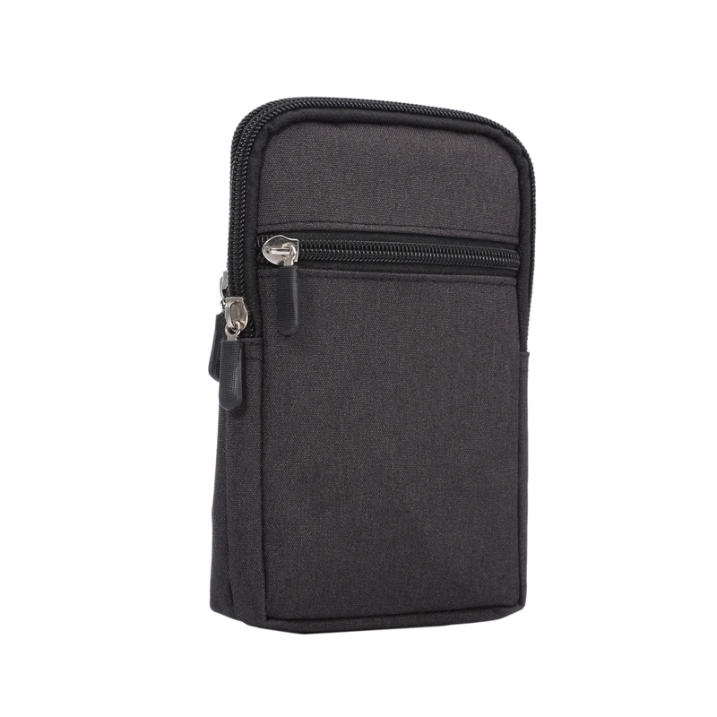 Джинсовая кожаная сумка для телефона с зажимом для ремня, поясная сумка-кошелек, чехол для Xiaomi Redmi 2A 3S Pro 4A 4X5 Plus 5A на молнии, чехол 6,3" - Цвет: Black