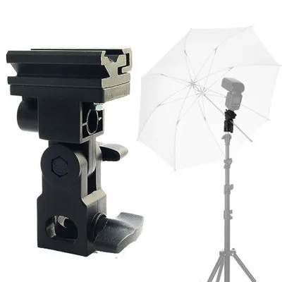 

High Quality B Type Universal Mount Flash Hot Shoe Adapter Trigger Umbrella Holder Swivel Light Stand Bracket