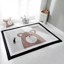 145*195 см ребенка играть Коврики хлопок окружающей мультфильм Животные игры детей Коврики s ребенка ползать Nordic Стиль мягкие коврики S Игрушечные лошадки SA1554