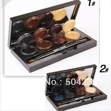 8 цветов минеральный пигмент подводка для глаз кремовые тени Палетка с дымчатыми оттенками Глаза Макияж набор с кисточкой палета де Сомбра