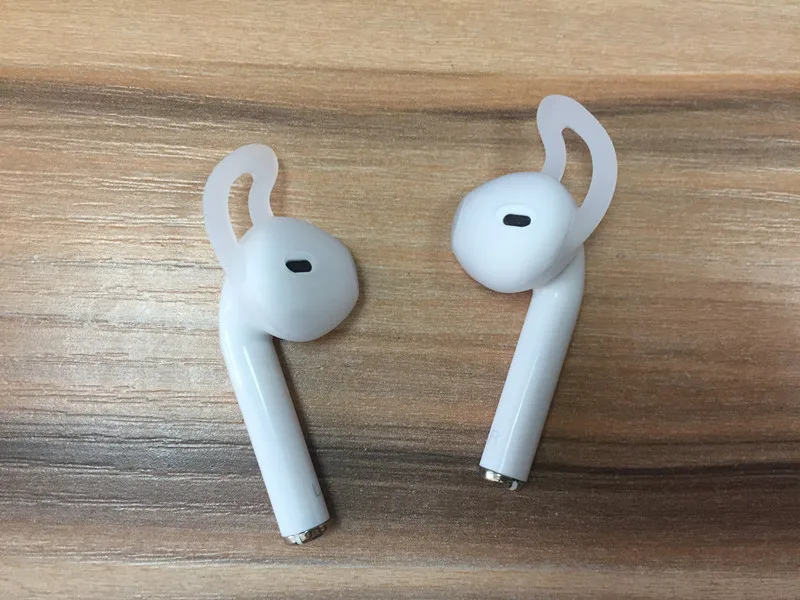 2PCS/Set Replacement Soft Silicone Antislip Ear Cover Hook Earbuds Tips Earphone Silicone Case for AirPods Apple EarPods