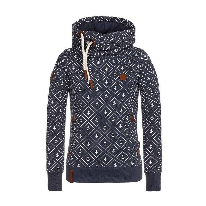  Manubeau New Arrival Hoodies Fashion Women Sea Anchor Print Sweatshirts Casual Plus Size 5XL Kpop H