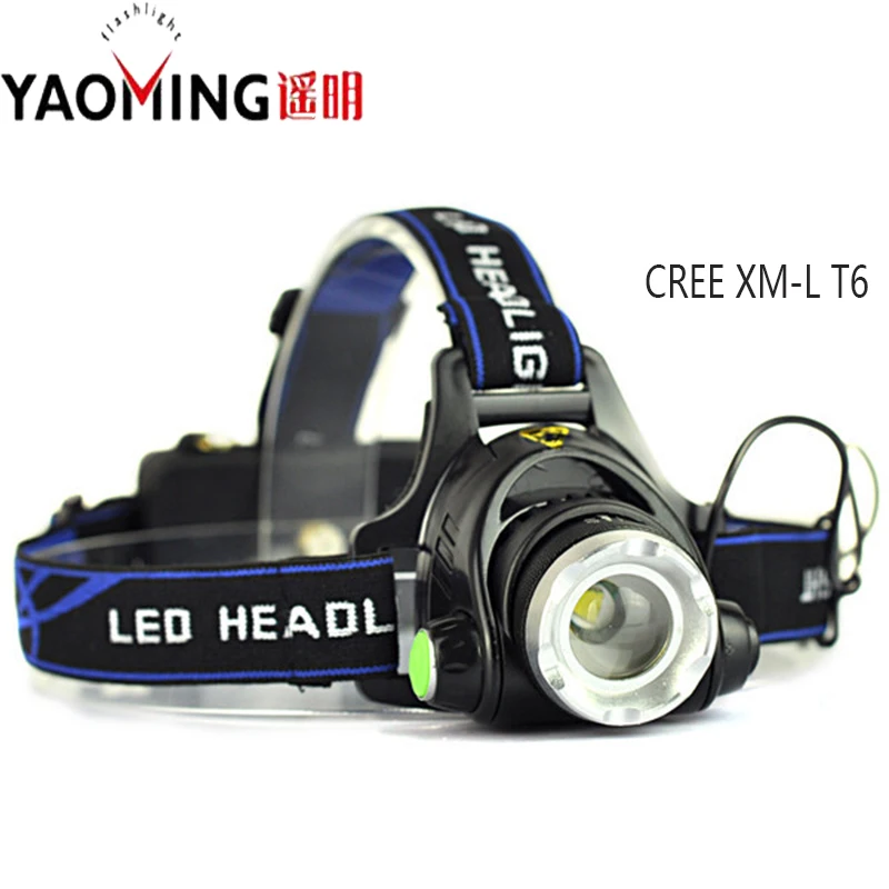 Высокомощный налобный фонарь CREE XM L T6 3800 люмен 3 режима светодиодная фара