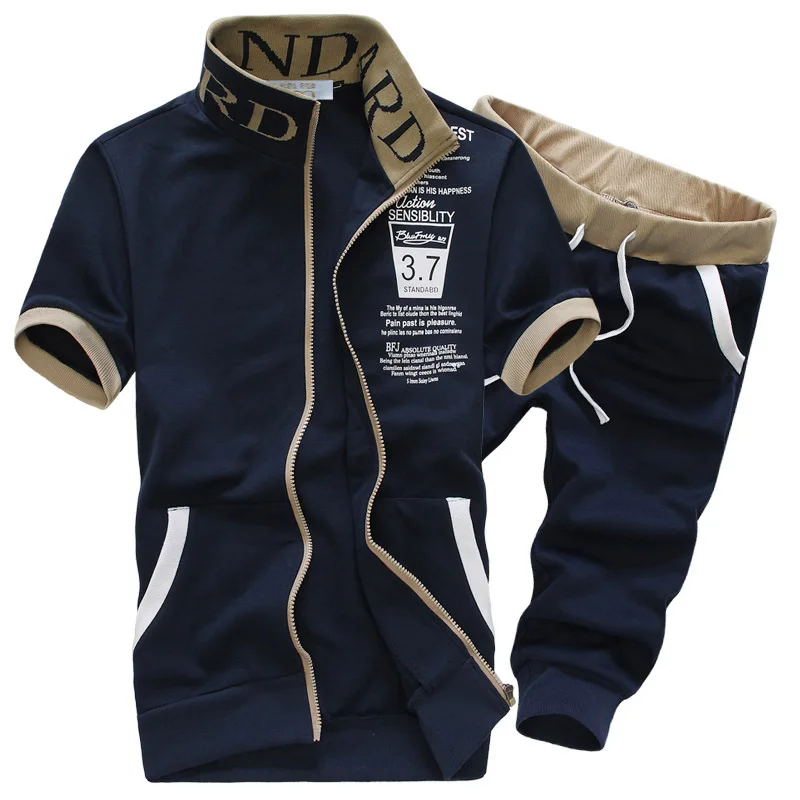 AmberHeard رياضية رجل مجموعة 2019 الصيف الرياضية الرجال مجموعة تي شيرتات قصيرة للأطفال قصيرة الأكمام البلوز + السراويل الرياضية دعوى جرزاية 2 قطعة