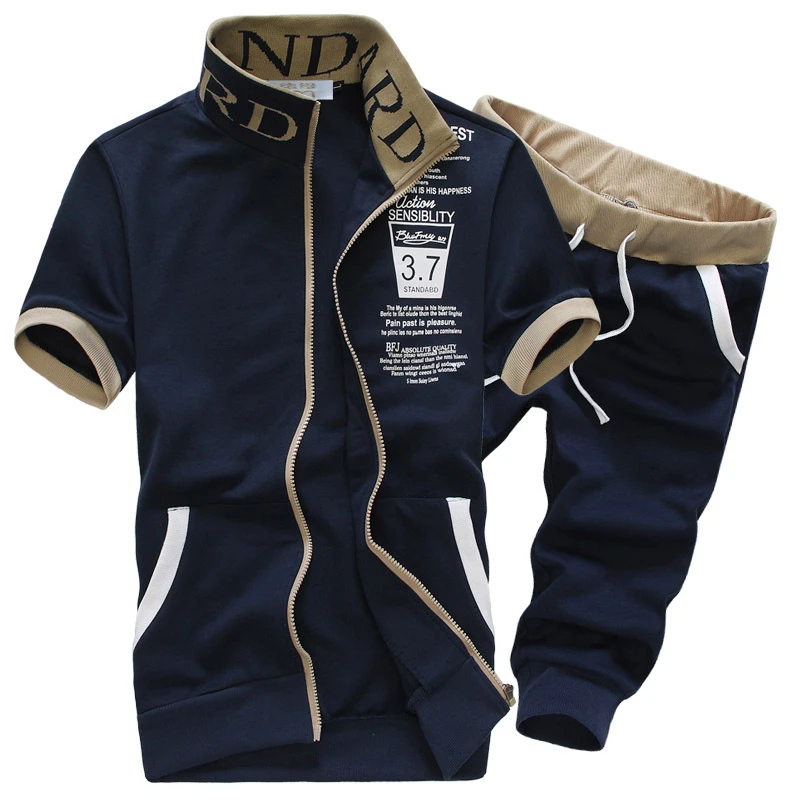 Amberheardジャージメンズセット夏のショーツセット半袖スウェットシャツ パンツスポーツスーツ運動着2pc Summer Tracksuit Men Set Sport Man Shortset Short Aliexpress