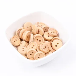 Handcrafted Round Wooden Buttons for DIY Crafting and Sewing - Set of 30 (12mm)