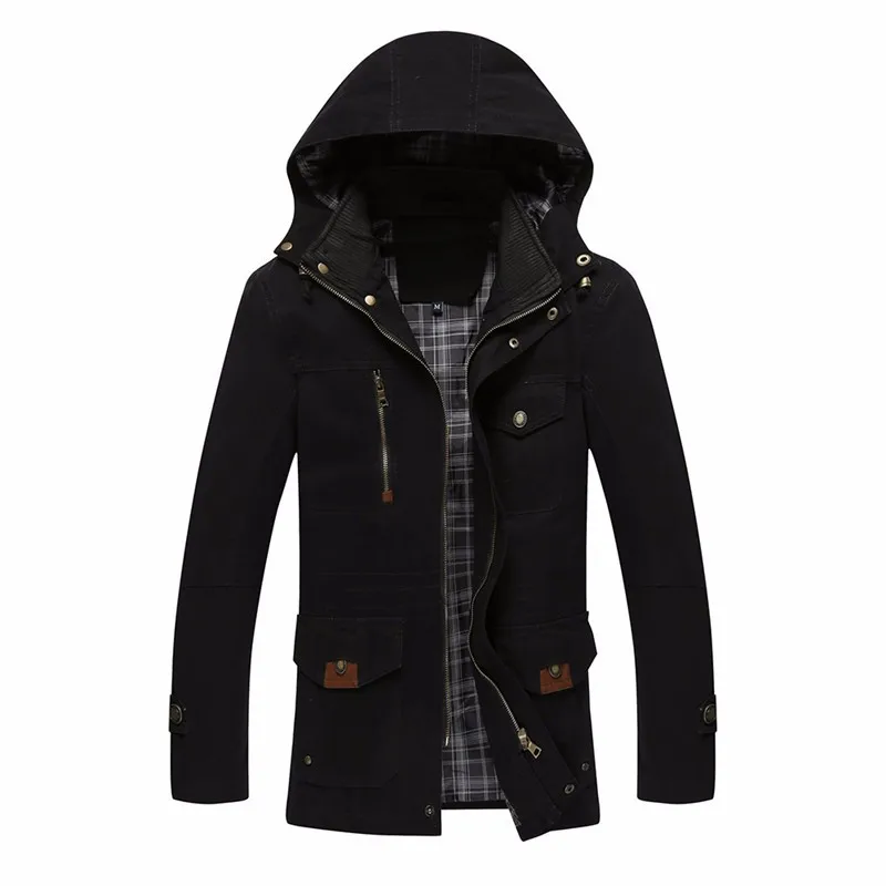 Hot high quality brand men coat fall and winter long section of large