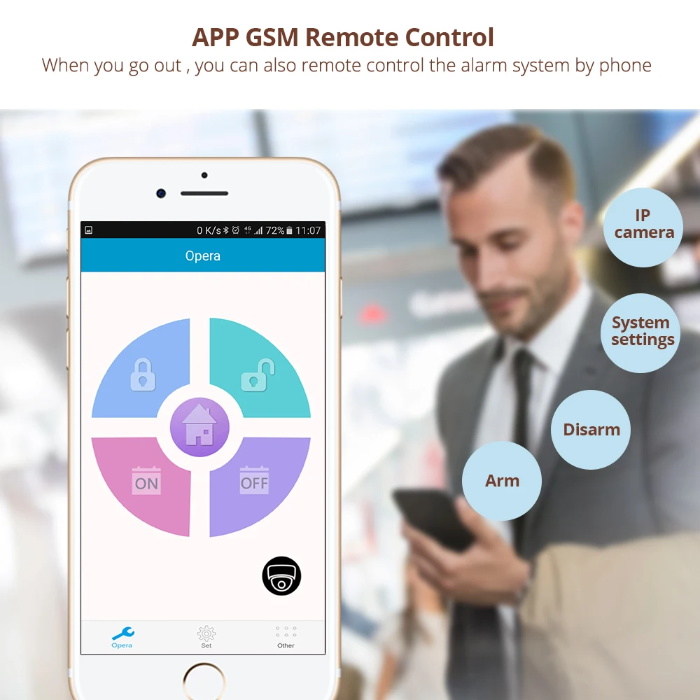 Kerui G18 Apps Control Home Security Alarm System 433MHz GSM Burglar Alarme Suit Motion Detector Alarmas De Seguridad Para Casa