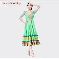 2018 Новый Танцы одежда живота Танцы одежда платье эластичный наряд платья костюм живота Танцы Индийский национальный стиль платье
