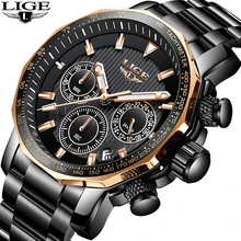 LIGE Men Watch Top Brand Luxury Waterproof Sport Watch Men Quartz Watches Business Fashion Large Dial Clock Relogio Masculino LIGE Men Watch Top Brand Luxury Waterproof Sport Watch Men Quartz Watches Business Fashion Large Dial Clock Relogio Masculino