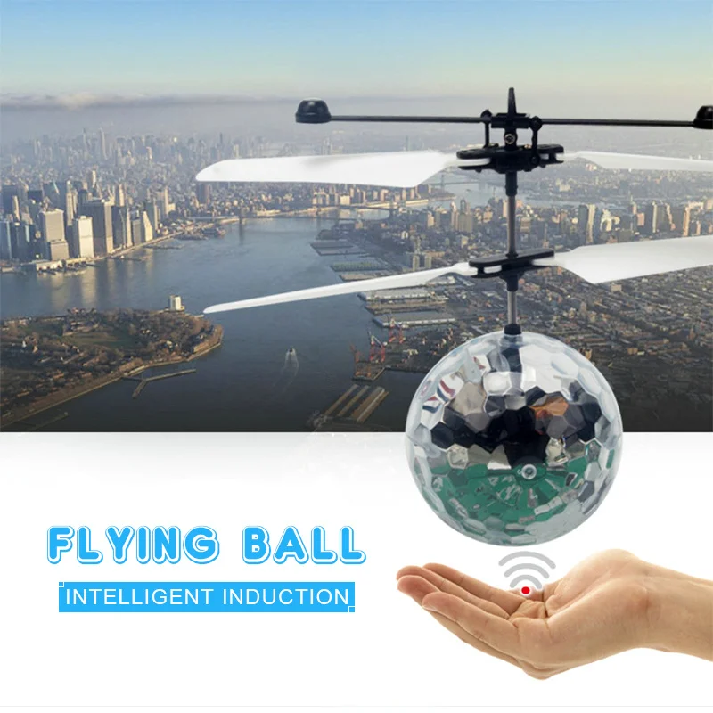 Летающие светодиодные игрушки RC красочный хрустальный шар летательный аппарат