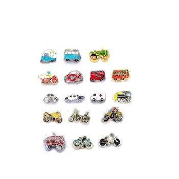 

Mixed 50pcs Ambulance bus motorcycle floating charm memory locket charms fit living memory locket