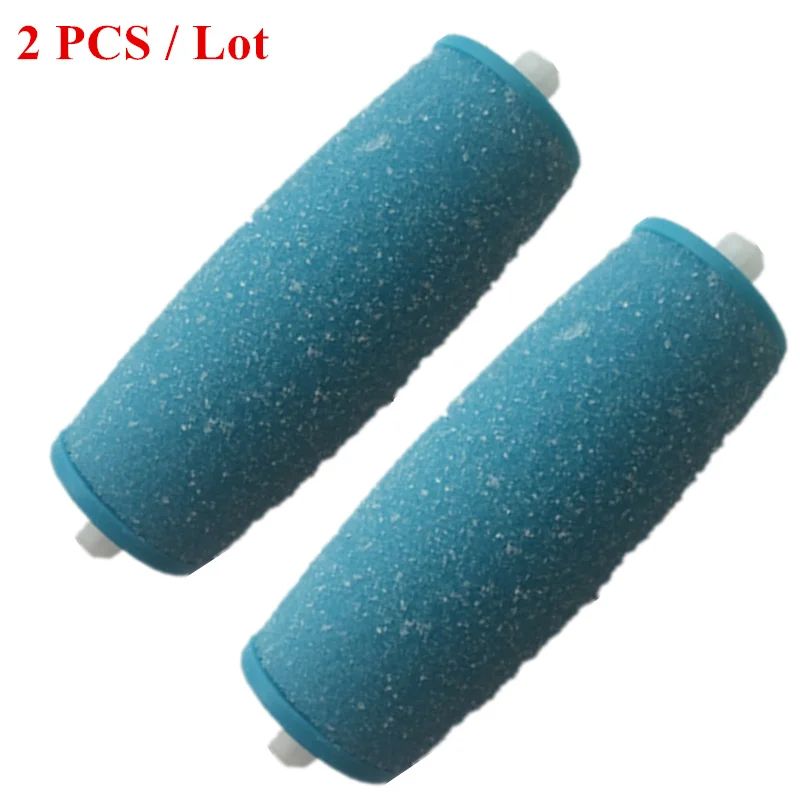 2pcs Blue Replacement Roller Heads For Scholls Velvet Smooth Electric