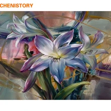 CHENISTORY яркий цветок DIY Набор для рисования по номерам картина маслом на холсте Рисование Живопись по номерам для настенного искусства картина