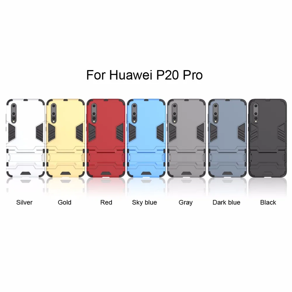 Броня ударопрочный Жесткий Щит Обложка для huawei P20 Pro силиконовый чехол мягкий