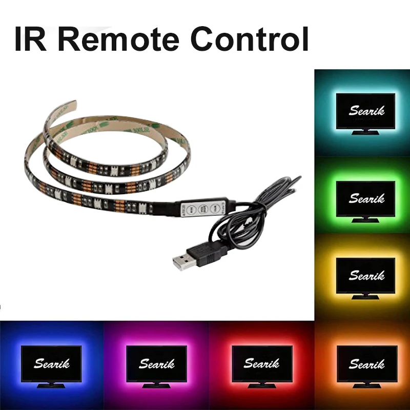 HKZZI USB светодиодный мини 3 клавишный контроллер 0 5 м 1 2 RGB липкий светильник гибкий