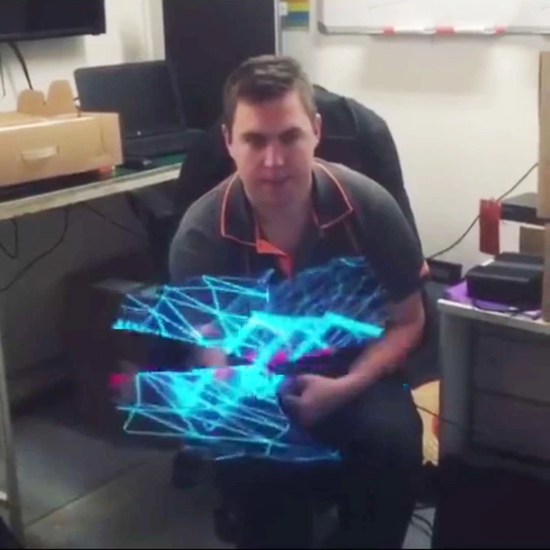 3D Голограмма Рекламный Дисплей Вращение изображения голый глаз светодиодный вентилятор wifi Пульт дистанционного управления