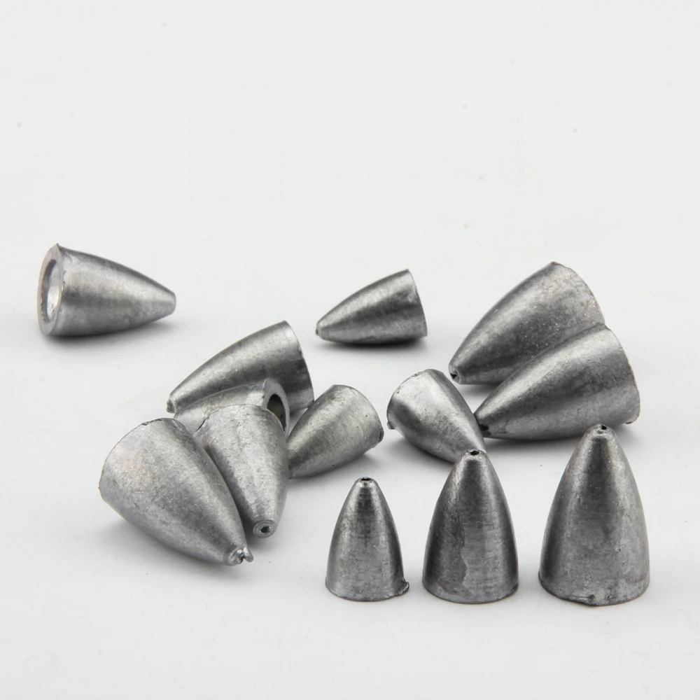 Spinpoler 10pcs Bullet Lead Fishing Sinkers 3g  6g  9g For Texas Rig Soft Plastic Worm Weights  (8)