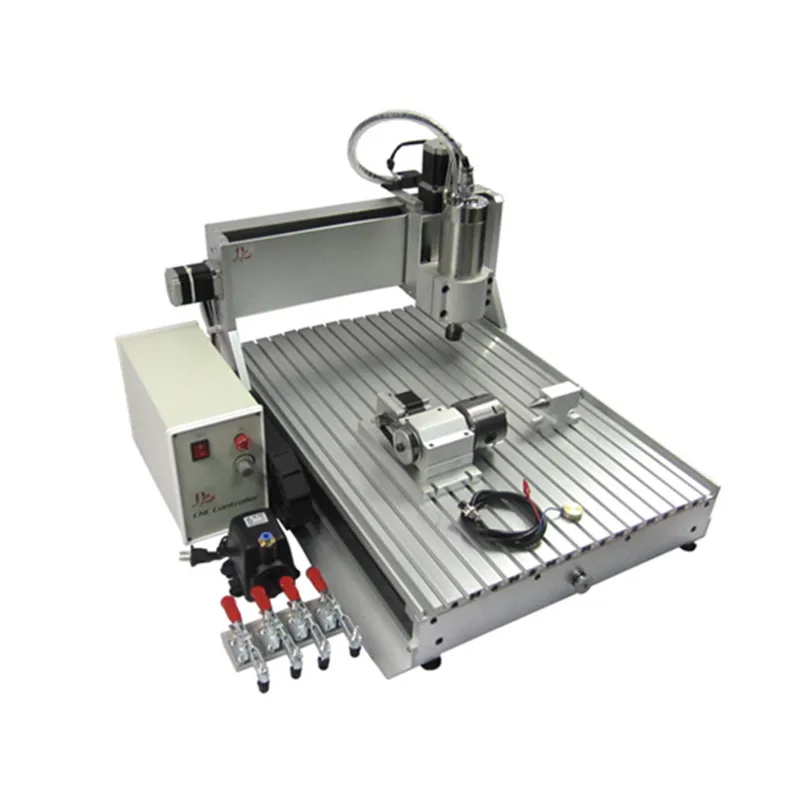 

1.5KW Spindle LY 4 axis CNC router 6040 Z-VFD USB desktop cnc lathe jewelry stone cutting machine for wood metal marble