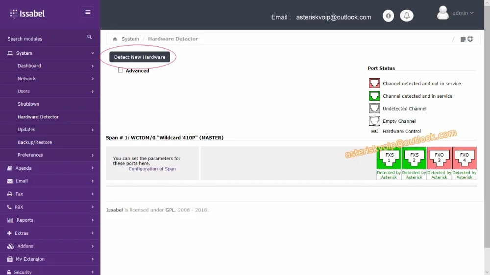 Asterisk PCI карта TDM410P с 2 FXO+ 2 FXS портами, TDM400P, карта Asterisk FXO карта FXS, FreePBX Issabel Asterisknow Elastix 4