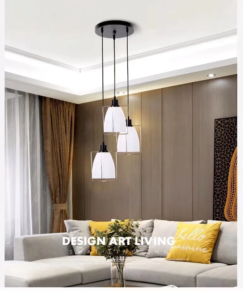 

Modern style Nordic Minimalist Restaurant Pendant Light Hanging Lamp LED Pendant Lamp Indoor Lighting E27 Light Bulb