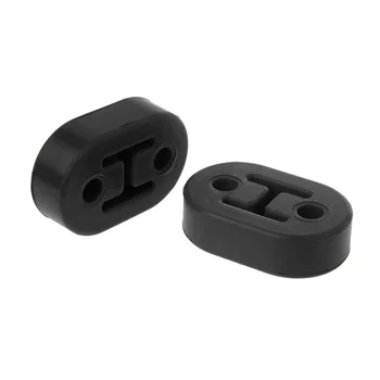 

2x Heavy Duty Exhaust Hanger Bushing Support 2 Holes Bracket Rubber Mount Car Accessories