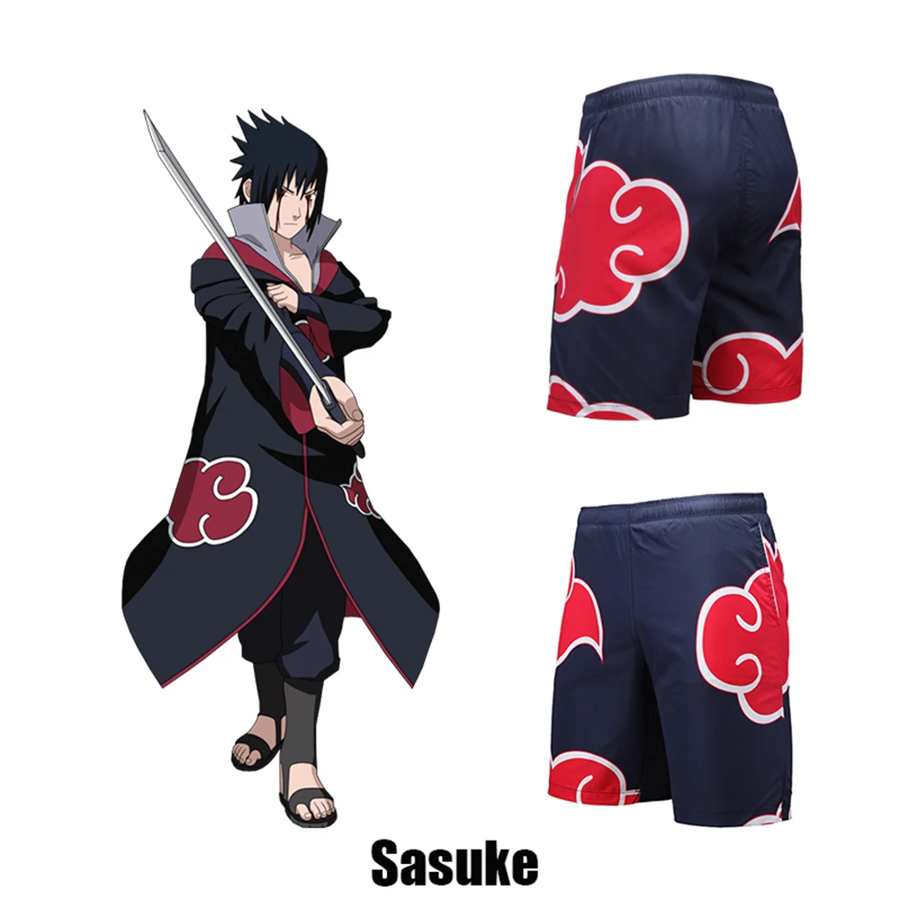 

Summer new swimming trunks anime Sasuke 3D printed beach pants sports and leisure swimming trunks Costume anime Cosplay unisex
