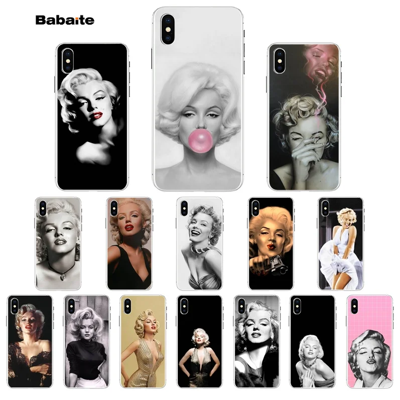 Babaite marylin monroe Новое поступление Прозрачный чехол для мобильного телефона iPhone 8 7 6 6S