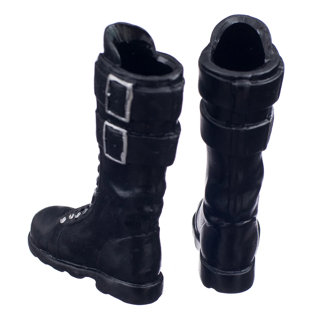 Doll Shoes 1/6 lace Up Buckle Flat Long Boots for 12' Female Figure Body Dolls
