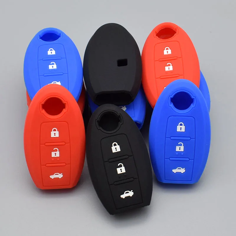 

Silicone Car Key Cover case For Nissan X-Trail PATHFINDER Juke Alissa Qashqai Micra Cube Leaf J11 Pulsar C13 Remote protect