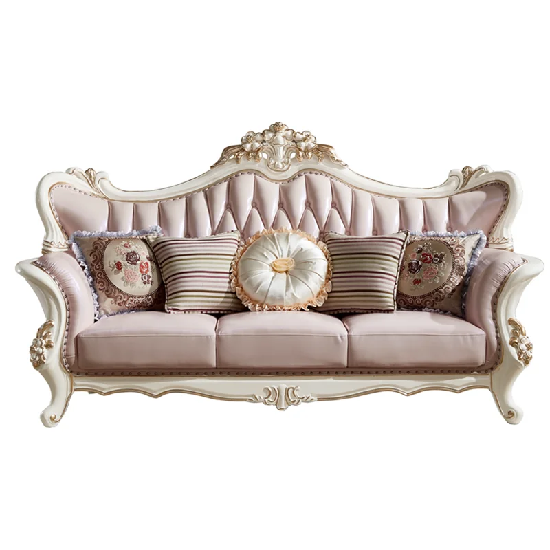 

Luxury Romantic French Style Sofa/Fancy Furniture For Wedding Event/Pink golden color sofa set