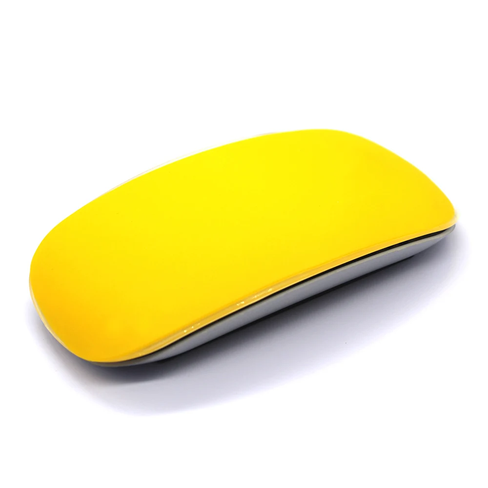 Цветной силиконовый чехол для мыши magic mouse 2, защитная пленка для мыши, Защитная пленка для apple Magic mouse - Цвет: Цвет: желтый