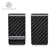 Monocarbon alta classe real 3k fibra de carbono dinheiro clipes carteira com um livre de fibra de carbono padrão suportes fábrica diretamente