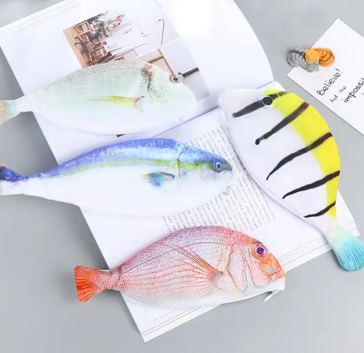

Creative Stationery New Sea Fish Pencil Bag High Simulation Pen Case Fish Modeling Pencil Pouch