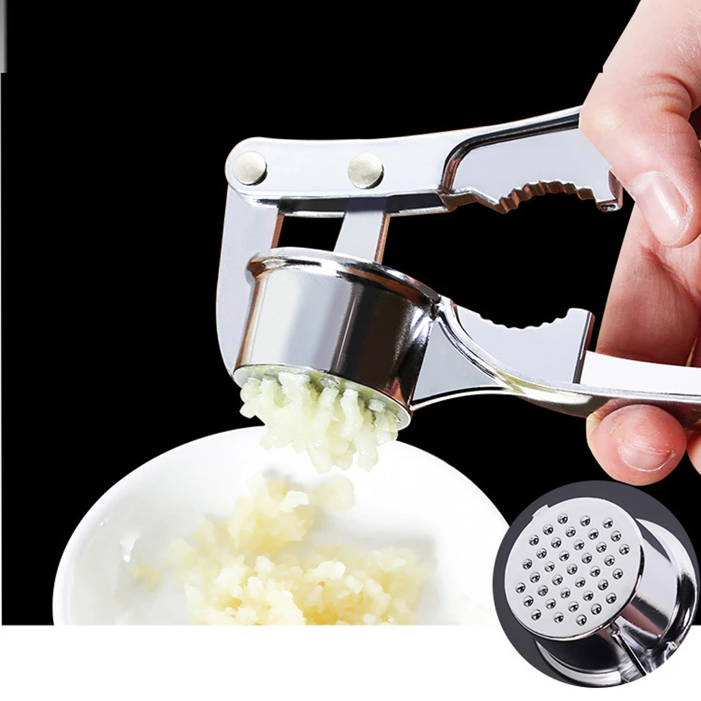 Stainless Steel Home Kitchen Mincer Tool Garlic Press Crusher Squeezer Masher