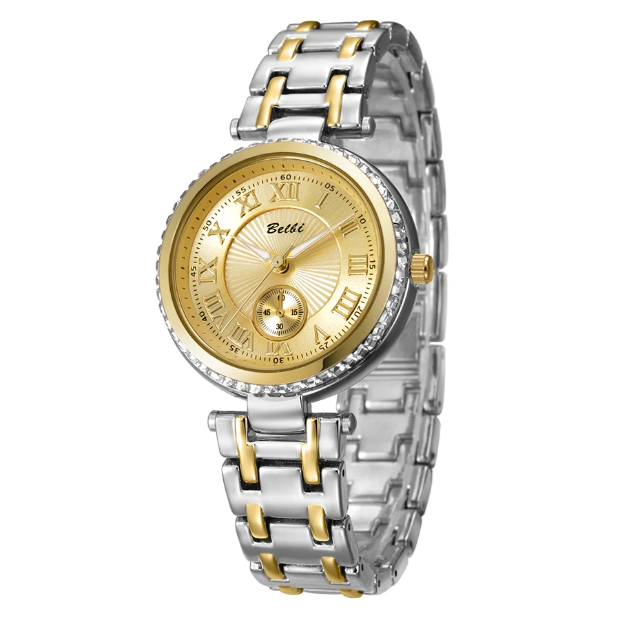

2016 Belbi Fashion Roman Style Wristwatch Lady Steel Strap Quartz Women Watch Girl Gift Elegant Dress Watches New Luxury Relojes