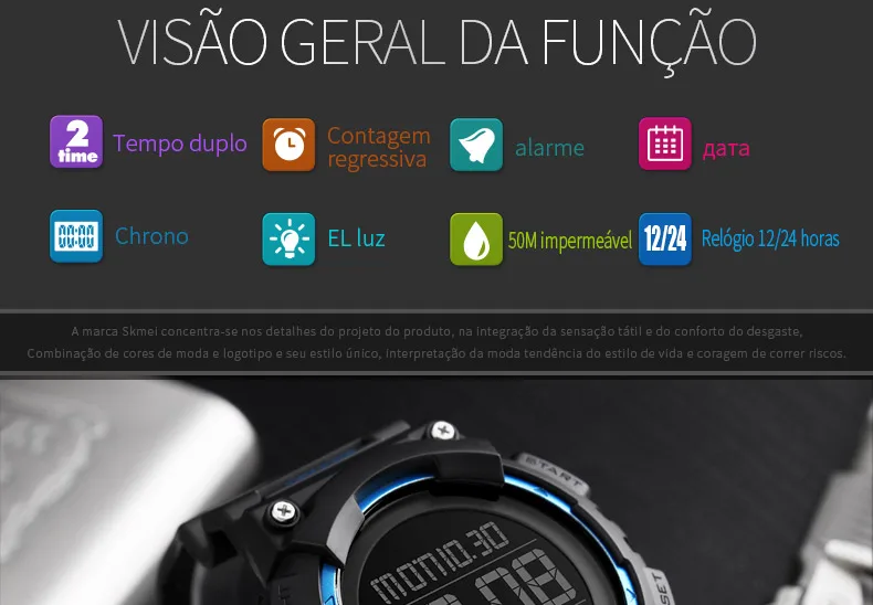 Água Marca de Luxo Da Moda Relógio