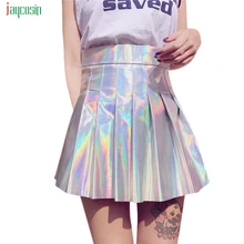 Jaycosin Милая женская мода талия молния искусственная кожа короткая плиссированная мини-юбка корейский стиль Новая однотонная белая юбка школьные юбки