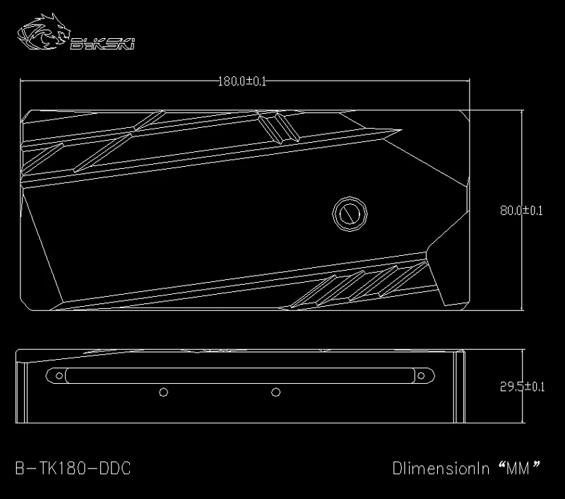 Bykski матовый акриловый квадратный RGB резервуар для воды совместимый DDC насос чехол для компьютера резервуар G1/" 12 см кронштейн, B-TK180/220-DDC