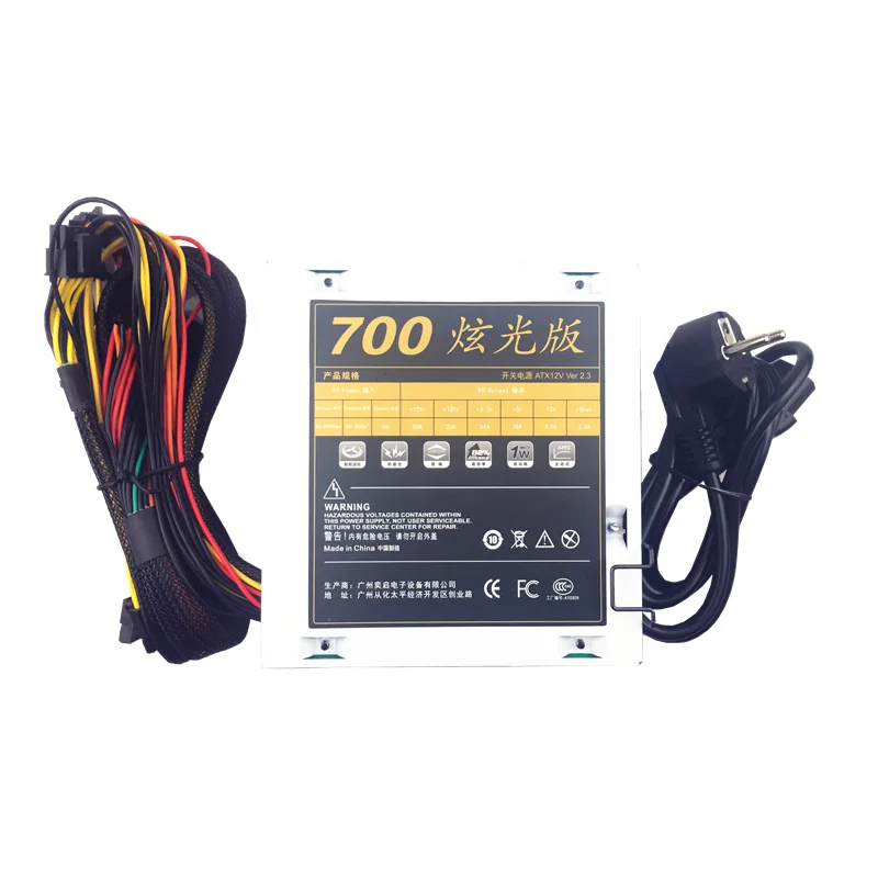 Блок питания для игрового ПК 700 Вт ATX 12 В 24Pin / Molex Sata вентилятор см компьютерный