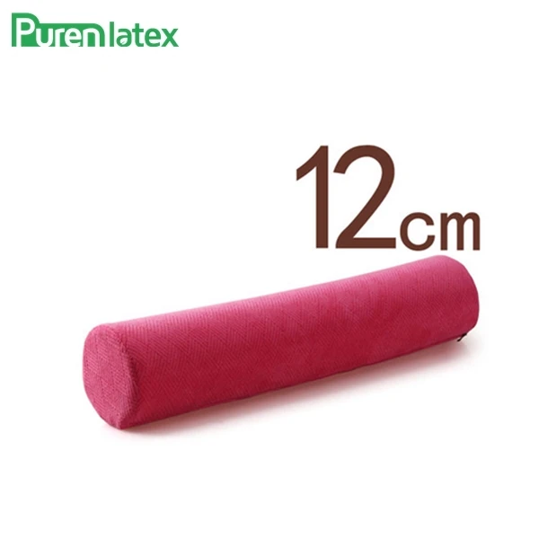 Пуренлатексная качественная Подушка с эффектом памяти, цилиндрическая Подушка, Ортопедическая подушка для облегчения боли в шее, подушка для защиты шейки матки - Цвет: Pink 12cm
